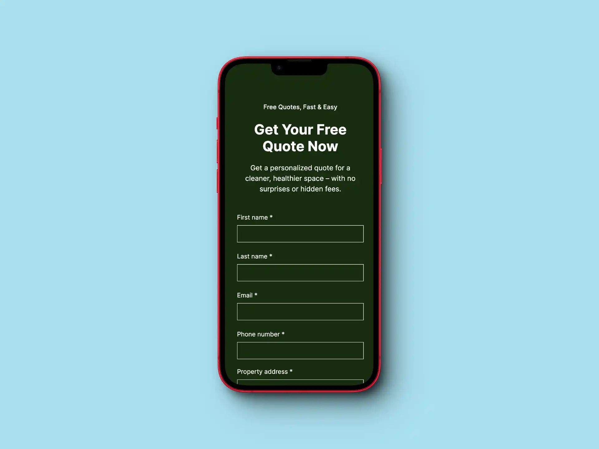 Genesis Cleaning Services on a mobile mockup